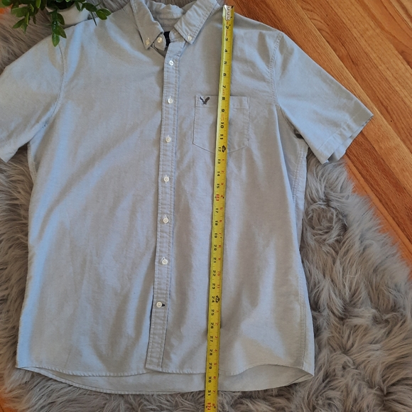 Tall American Eagle Button Down Short Sleeve Shirt - Picture 7 of 9